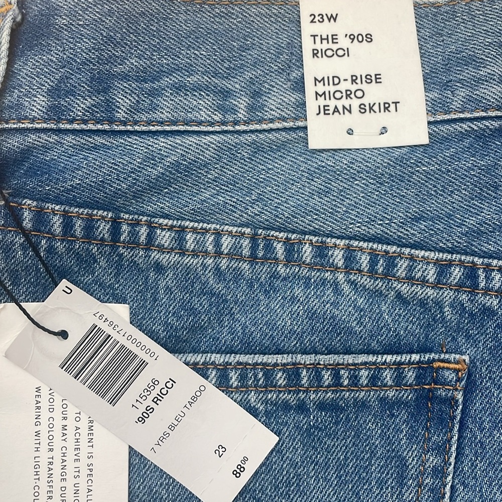 Aritzia Denim Forum The '90s Ricci Denim Jean Skirt, size 23 - Picture 12 of 15